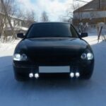 Решетка радиатора Лада Приора 1 в бампер на 4 ПТФ (под покраску) — изображение 3